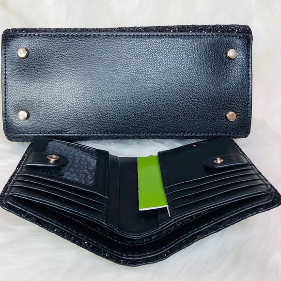 Kate Spade Mini Reiley Glitter Satchel Wallet Set - Picture 5 of 8